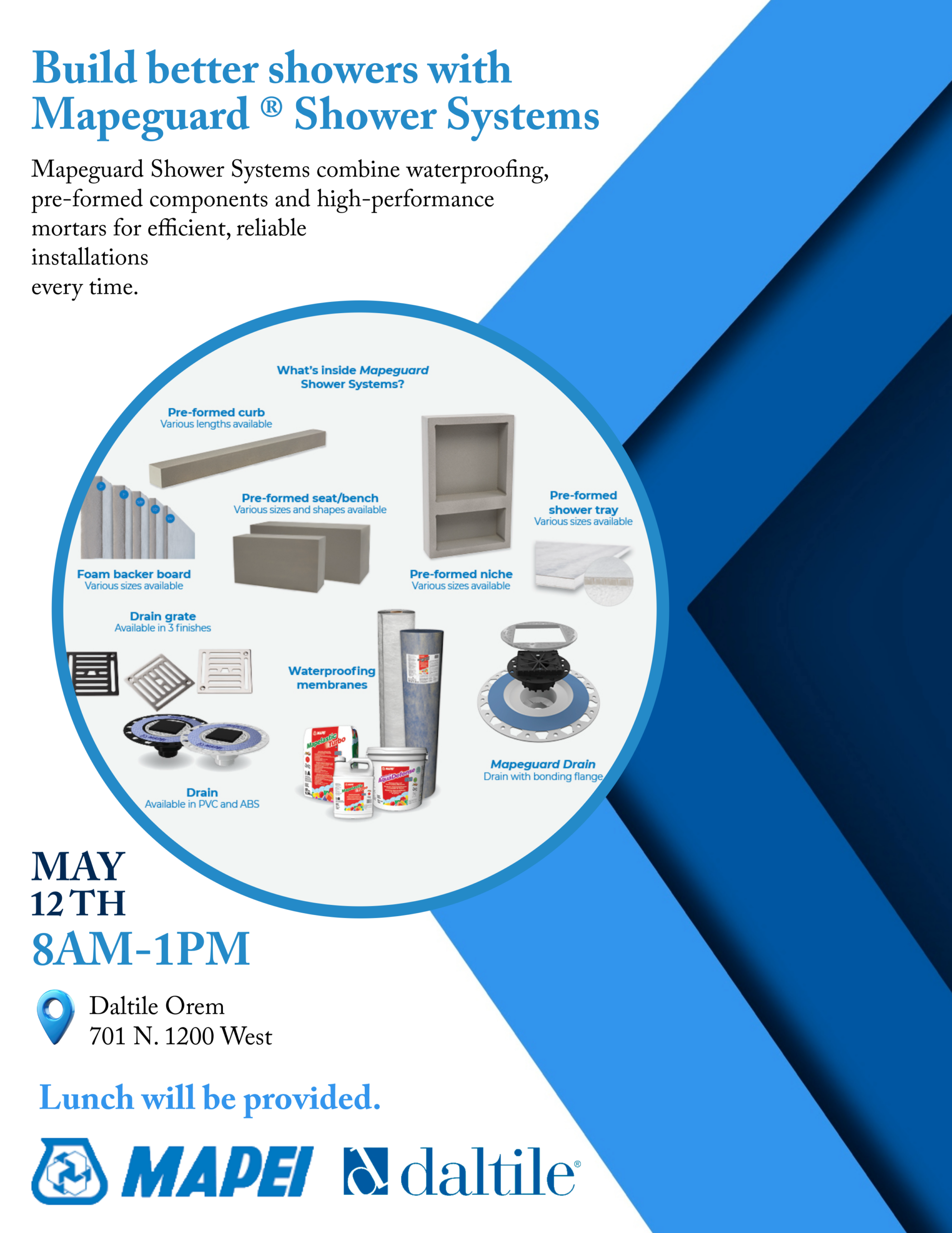 Mapei Shower Systems Training Flyer