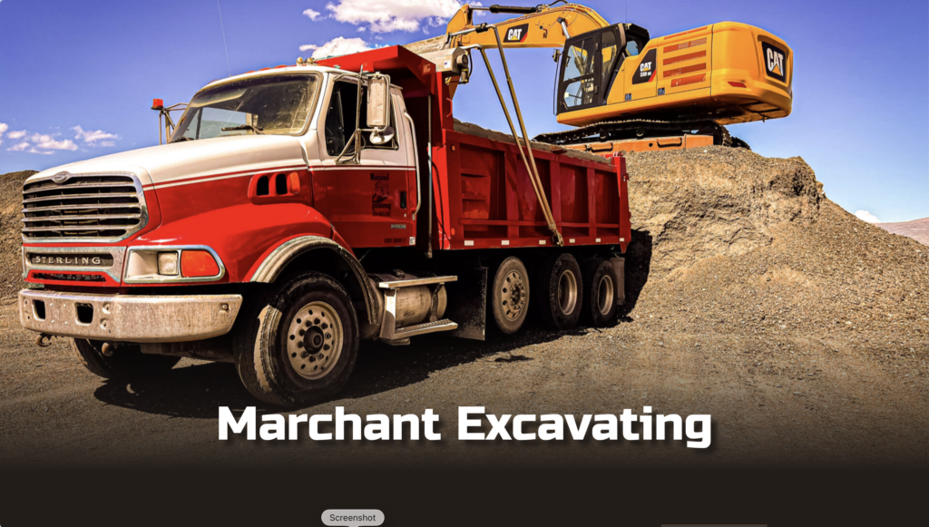Marchant Excavating Website Preview
