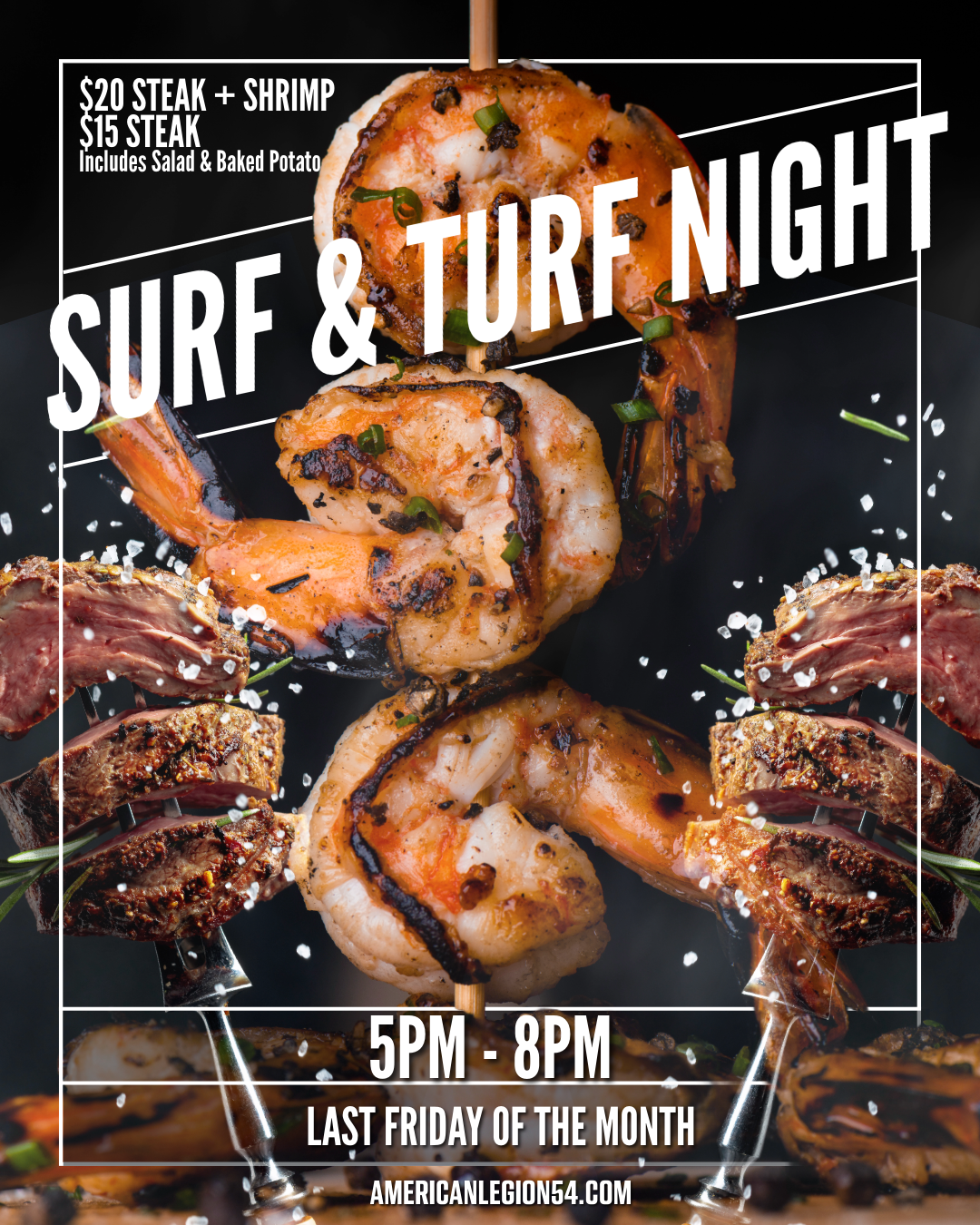 Surf & Turf Night Social Media Flyer