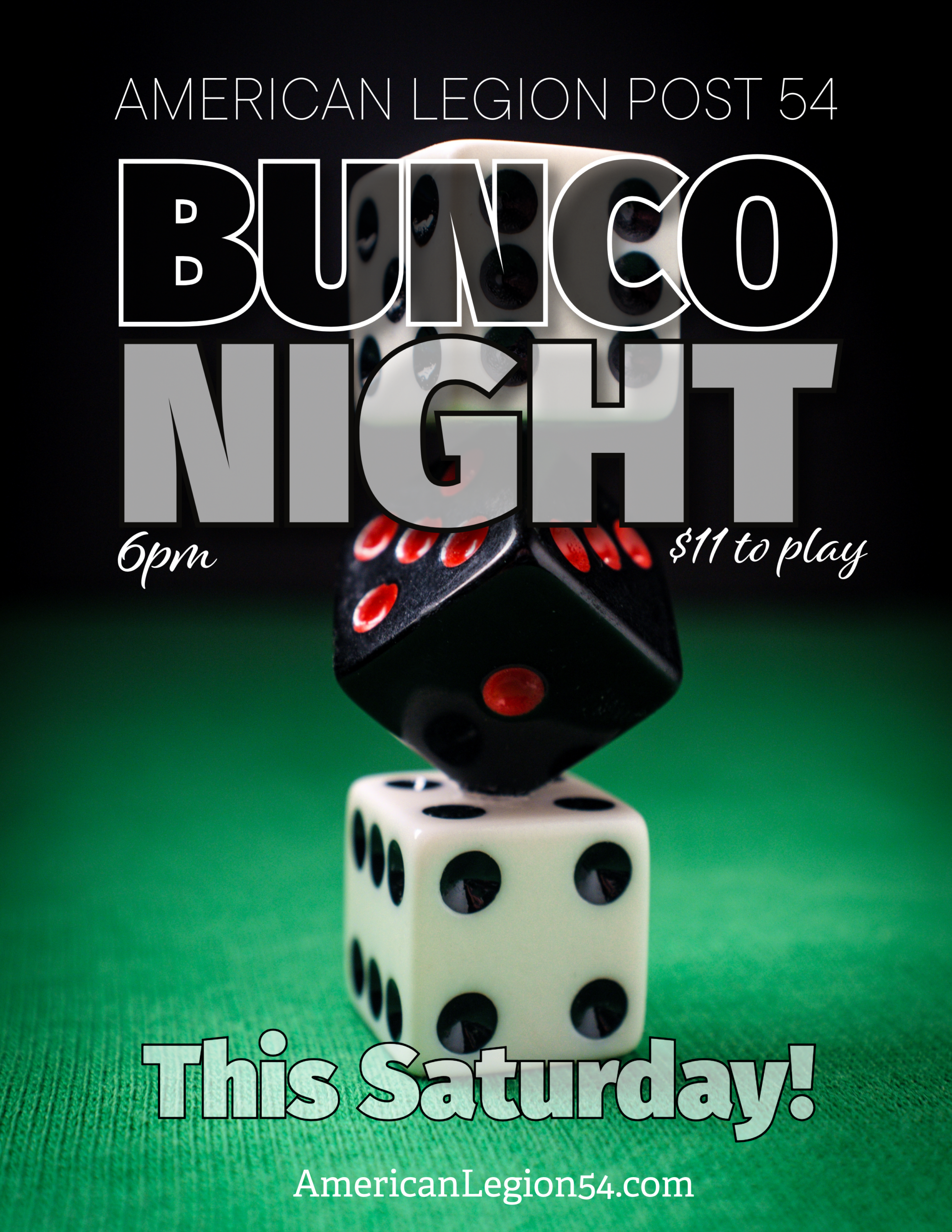 Bunco Night Social Media Flyer